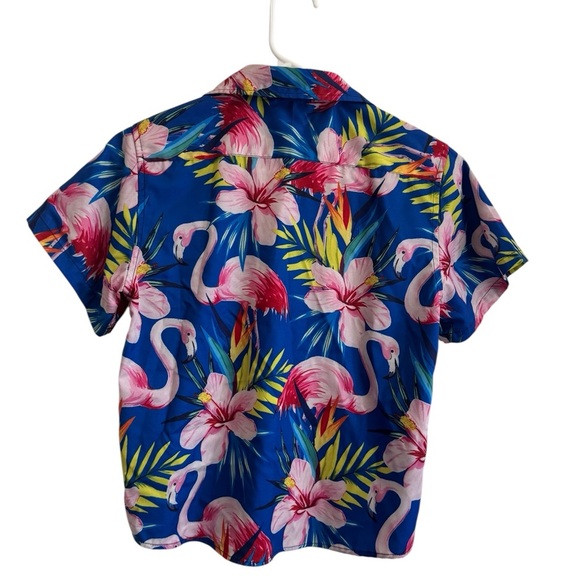 Tunevuse Flamingo Floral Print Shirt - Picture 2 of 3
